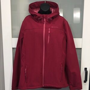 Mountain Warehouse Softshell Hooded Jacket – Helsinki II – Dark Pink – Size 16